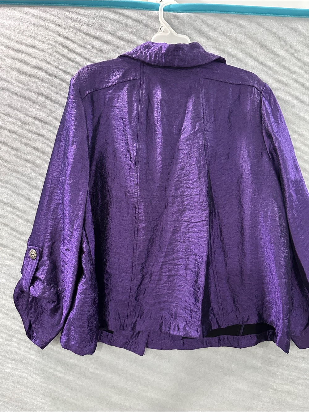 Ruby Rd. Shimmery Purple Button Jacket - Picture 6 of 6
